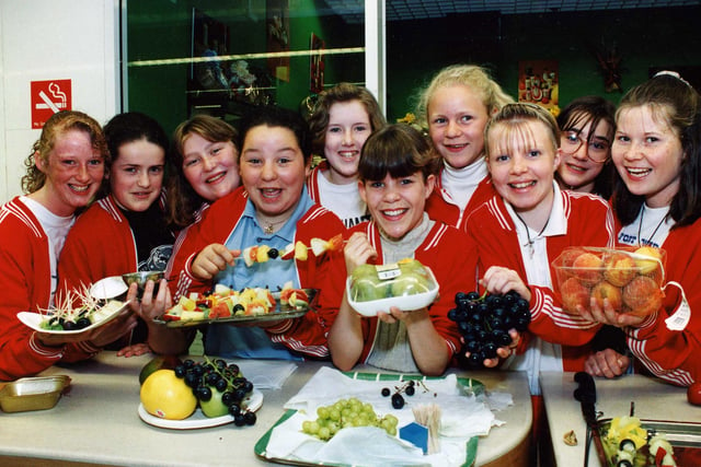 Boldon Comprehensive pupils were pictured with their healthy display of fruit and vegetables. Are you pictured and can you tell us more about this photocall?