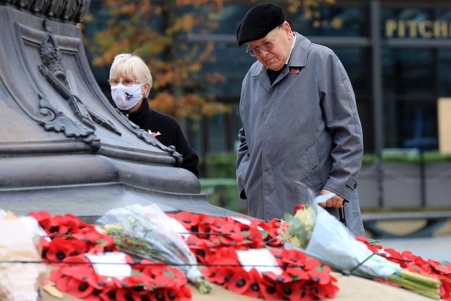 Armistice Day 2020 at Barkers Pool in Sheffield. Picture: Chris Etchells