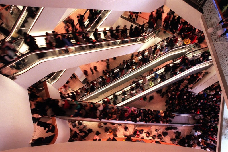 Huge crowds like this tend to be seen at the Buchanan Galleries during the festive season. 
