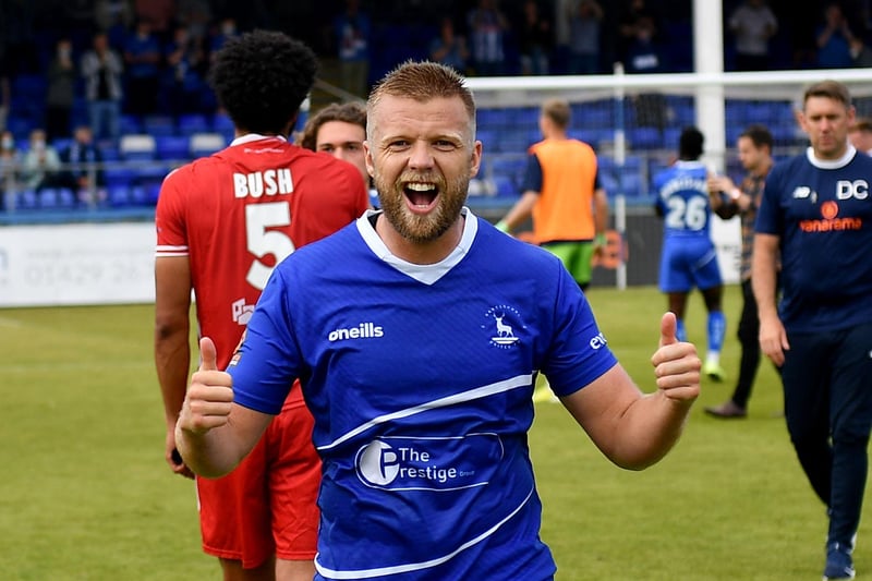 The influential midfielder was out of contract following Pools' promotion and did have offers elsewhere before opting to remain at Victoria Park, signing a two year deal.