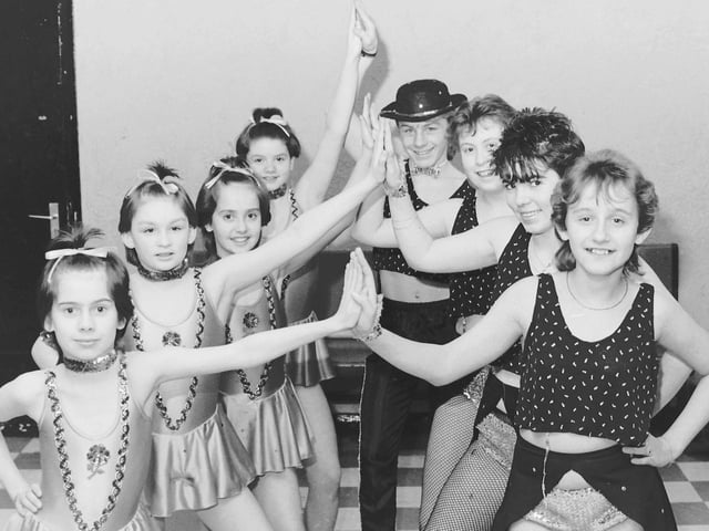 Hawick Youth Centre disco dance champions, February 1987.