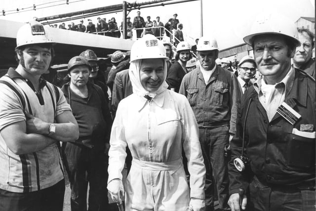 The Queen at Silverwood Colliery in 1975