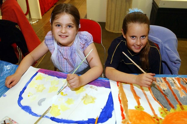 Back to 2003 for this scene showing children painting as part of the Centre Stage exhibition at Christ Church in 2003.