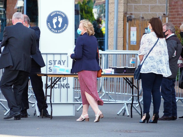 Start of Leger Festival at Doncaster Racecourse. First crowds allowed at a racecourse.