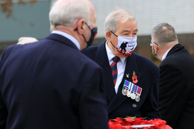 Armistice Day 2020 at Barkers Pool in Sheffield. Picture: Chris Etchells