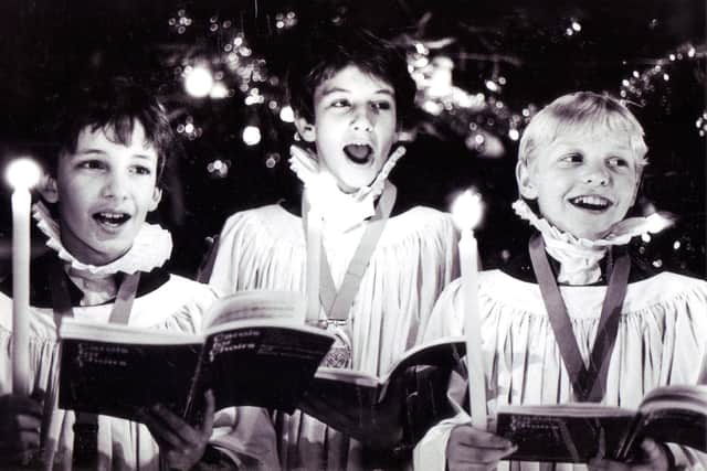 The Sheffield Cathedral choir in 1985.