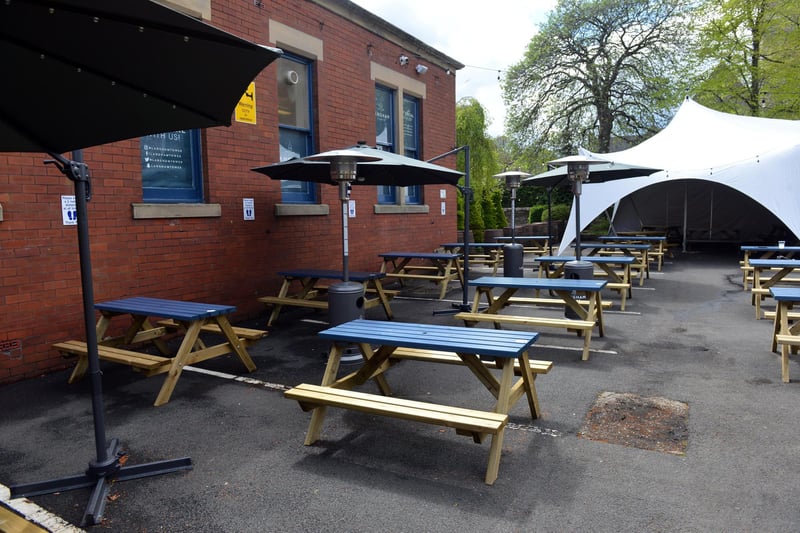The outdoor bar has the ability to host live events such as music, quizzes, student nights and big screens for football tournaments.