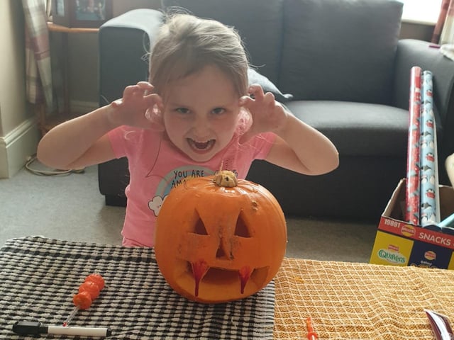 Tall Paul Collacott shared this carving pumpkins photo.