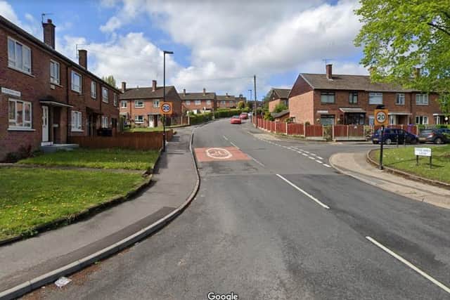 Four cars were damaged when late night trouble broke out outside houses in Tithe Barn Lane, Woodhouse, Sheffield. Picture: Google