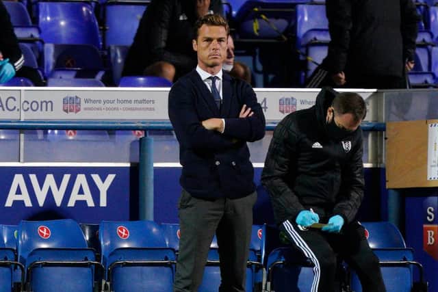 Scott Parker on the sidelines for his side's Carabao Cup win over Ipswich Town in the previous round.