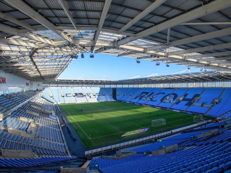 Average attendance at the Coventry Building Society Arena is 20,385.