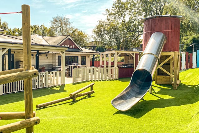 Children can let loose on the outdoor play area or chill inside in the cinema room.