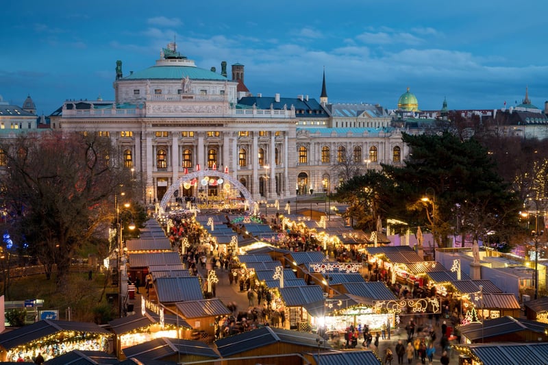 Vienna transforms into a winter wonderland at Christmas, with attractions including the Christmas Market near the Burgtheater.  The Telegraph says it's best to go between January and March