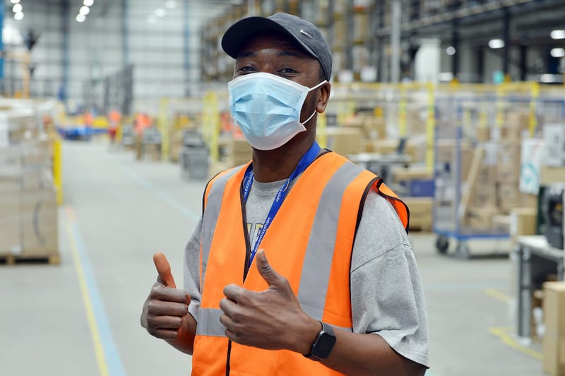 David Ngaza who works as a packer at the centre, has almost completed his qualification in Business Improvement Techniques, after joining the Amazon warehouse nearly 12 months ago.