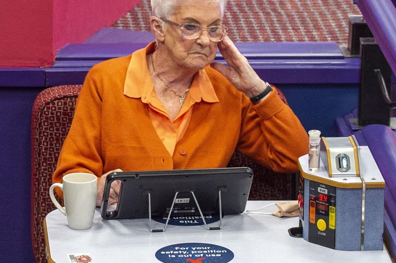 This lady was waiting patiently for the action to begin at Buzz Bingo in Meadowbank Shopping Park.