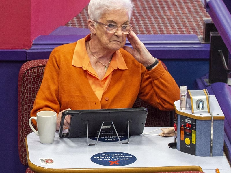 This lady was waiting patiently for the action to begin at Buzz Bingo in Meadowbank Shopping Park.