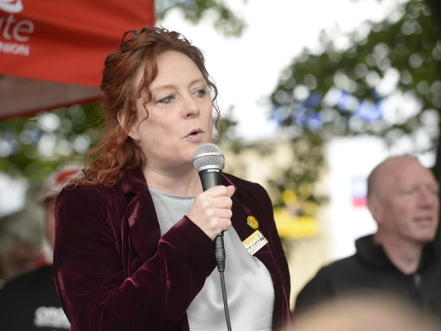 Sheffield Labour politician and Orgreave campaigner Chris Peace speaking at last year's event