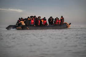 Migrants crossing the English Channel on small boats. Photo: Getty Images