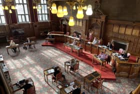 Sheffield Council leaders taking key decisions in the Town Hall chamber. Sheffield Council tenants are only getting 13 per cent of the housing disrepair compensation paid out by the authority as solicitors take a massive cut.