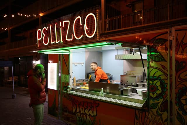 Danny PInch in his old Pellizco catering van in Dyson Place