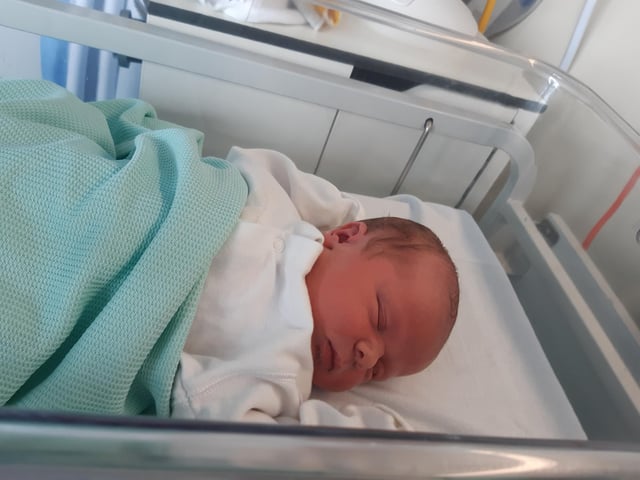 Baby Luca Lawson was born on 19 May