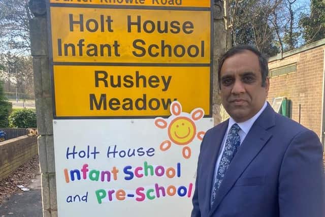 Coun Shaffaq Mohammed has joined parents and governors calling for road safety measures outside Holt House Infant school after a child was hit by a van