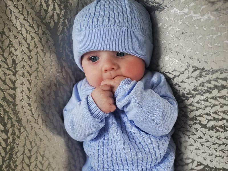 Emma Louise Cooper, said: "Harley Ray Hall. Born 2/11/2020 6Ib 11oz.
He brought so much light in to such dark times."