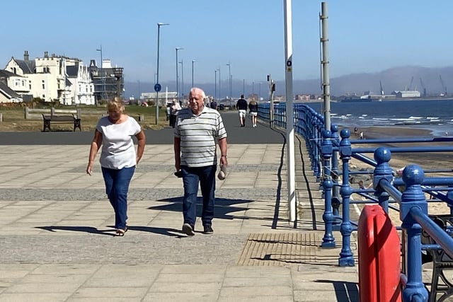A couple on the promenade off Coronation Drive at Seaton Carew, on Monday, June 1. Picture by FRANK REID