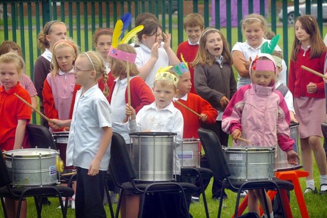 These pupils put on a great show during World Arts Week 13 years ago. Can you spot someone you know?