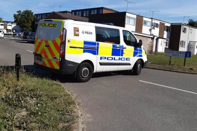 Residents have told of their horror after seeing a man flee covered in blood after a reported shooting in Sheffield last night. White Thorns Drive, in Batemoor, pictured today, remained cordoned off by police this morning as officers continued their investigation into the incident, which was reported at 7pm last night.