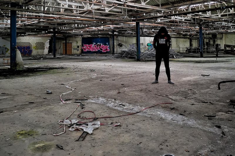 Urban explorer Lost Places & Forgotten Faces often takes images of themselves inside their latest explore.