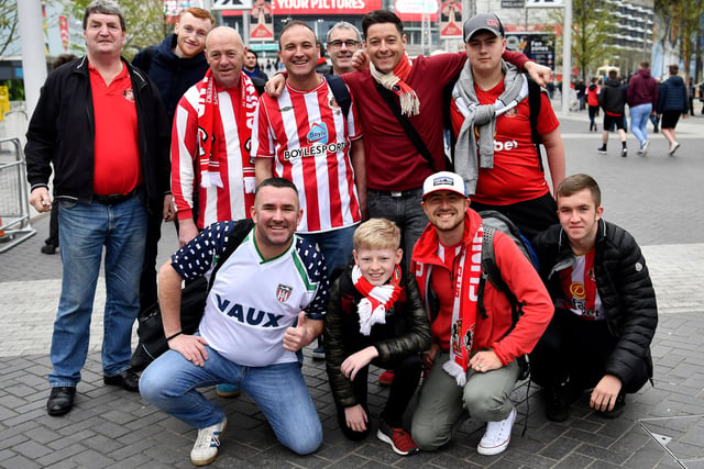 Wembley way was a sea of colour, as the red and white shirts of Sunderland intertwined with the blue of Portsmouth