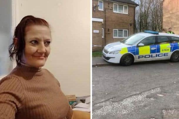 Pictured is 49-year-old Sarah Brierley who was found dead at a property on Skelton Close, at Woodhouse, Sheffield, on February 20.