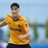 BENIDORM, SPAIN - JULY 20: Theo Corbeanu of Wolverhampton Wanderer in action during a pre-season friendly match between Deportivo Alaves and Wolverhampton Wanderers at Estadio Camilo Cano on July 20, 2022 in Benidorm, Spain. (Photo by Aitor Alcalde/Getty Images)