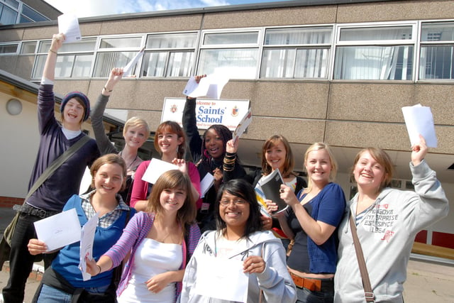 Mansfield All Saints pupils celebrated their A levels back in 2008