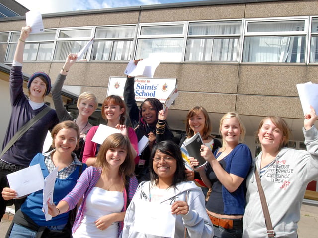 Mansfield All Saints pupils celebrated their A levels back in 2008