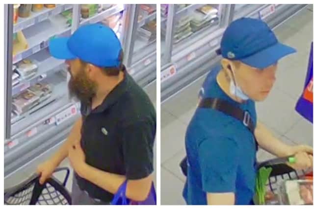 Police are appealing for information to help them identify the two men pictured, after thieves were reported to have struck a supermarket in Oughtibridge