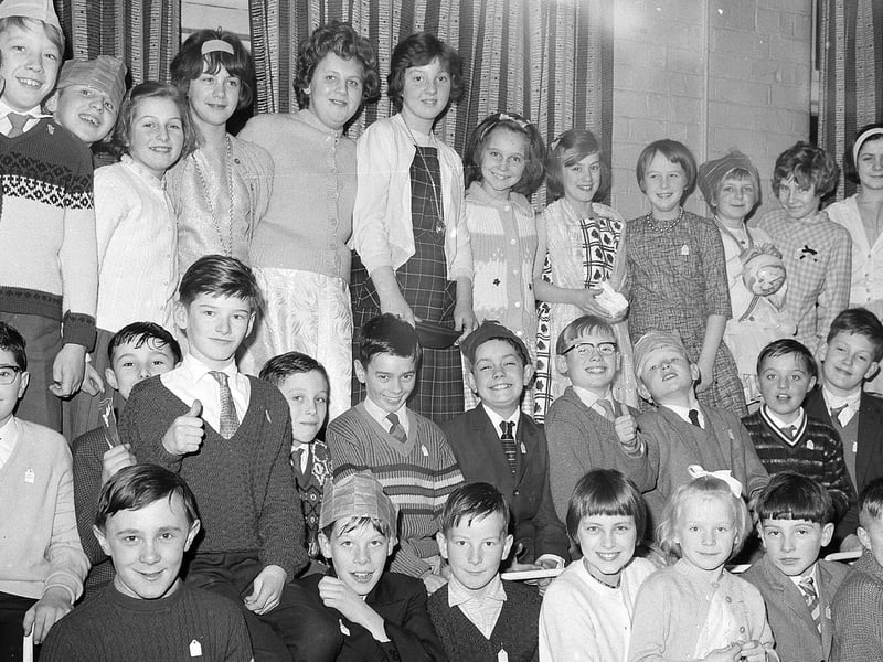 Christmas party time in 1964 - lots of happy faces here, can you spot anyone you know?
