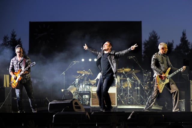 U2 took to the stage at the Don Valley Stadium on August 20, 2009  for what was one of  just a handful of live shows in the UK for their  360° Tour. The venue was packed. Photo: PA Wire