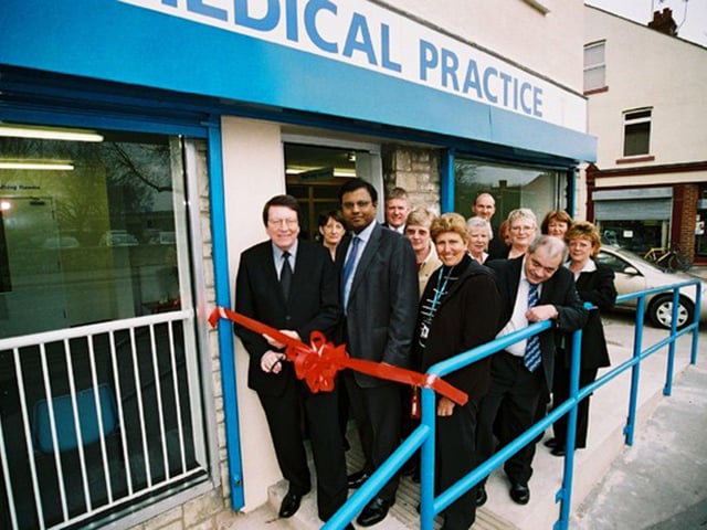 Askern's newly formed family doctor practice moved into new premises in 2004. Dr A S Vijay Kumar heads Askern Medical Practice, which was officially opened by Ian Olsson, chair of Doncaster West Primary Care Trust Ian, left, opened the new building with Dr Kumar, watched by practice and PCT representatives.