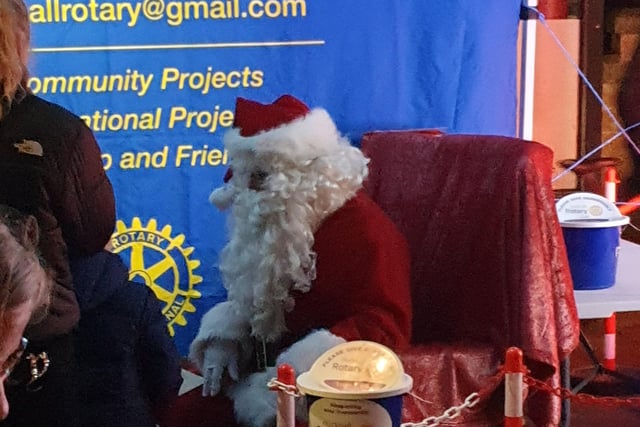 Santa was on hand on the Hucknall Rotary Club stall
