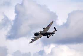 A Lancaster bomber is due to soar above Sheffield during a Battle of Britain Memorial Flight (BBMF) flypast on Saturday, May 20, at around 12.40pm. It is 80 years since the Lancaster bombers were famously involved in the Dambusters raids. Photo: Joe Giddens/PA Wire