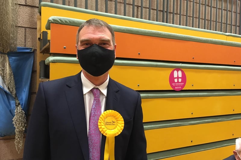 Candidates, including Hartlepool-born Andy Hagon, who represents the Liberal Democrats, were also wearing masks.