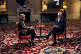 The Duke of York , speaking for the first time about his links to Jeffrey Epstein in an interview with BBC Newsnight's Emily Maitlis in November 2019. Picture: Mark Harrison/BBC/PA Wire