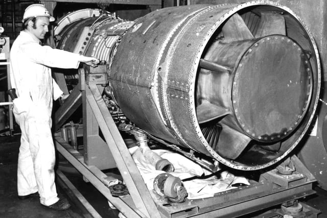 A jet engine in the picture in this 1975 photo taken at Hartlepool Nuclear Power Station. Did you work there decades ago?