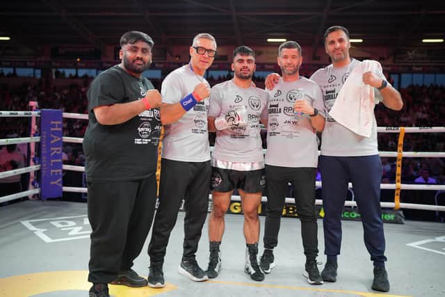Taz Nadeem and former team at Doncaster Pic courtesy of GBM Sports