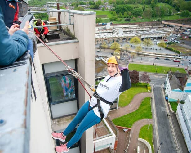 The Roundabout abseil raised more than £12,000 - picture by Charley Atkins