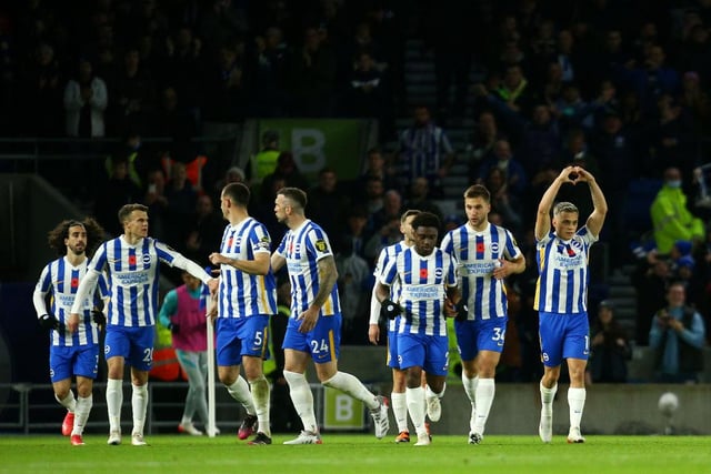 Brighton are tipped to secure their highest-ever Premier League finish after a solid start to the campaign. Current points total: 17.