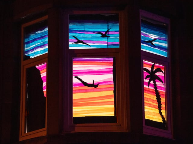 The streets of Battlefield, Glasgow, transformed into a magical outdoor gallery