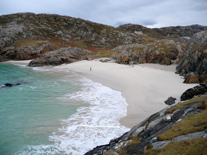 One of Scotland's hidden gems, which lies a short drive north of Ullapool, and despite being relatively remote, has a chip shop nearby.